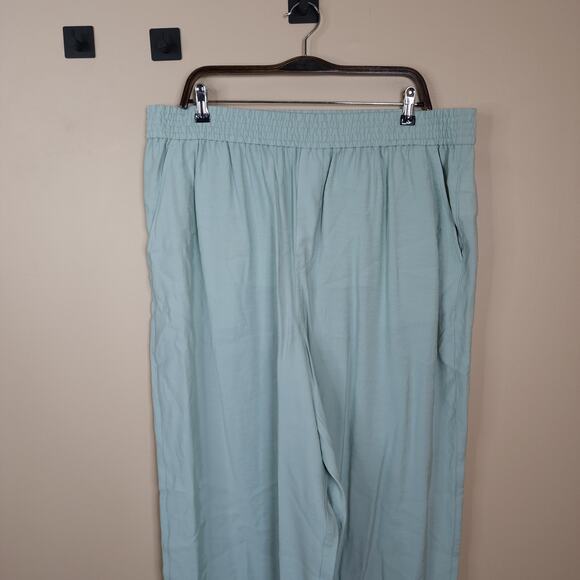 Madewell The Tall Carley Wide-Leg Pant in Softdrape in Sage Mist Size XXL Tall - Picture 2 of 10